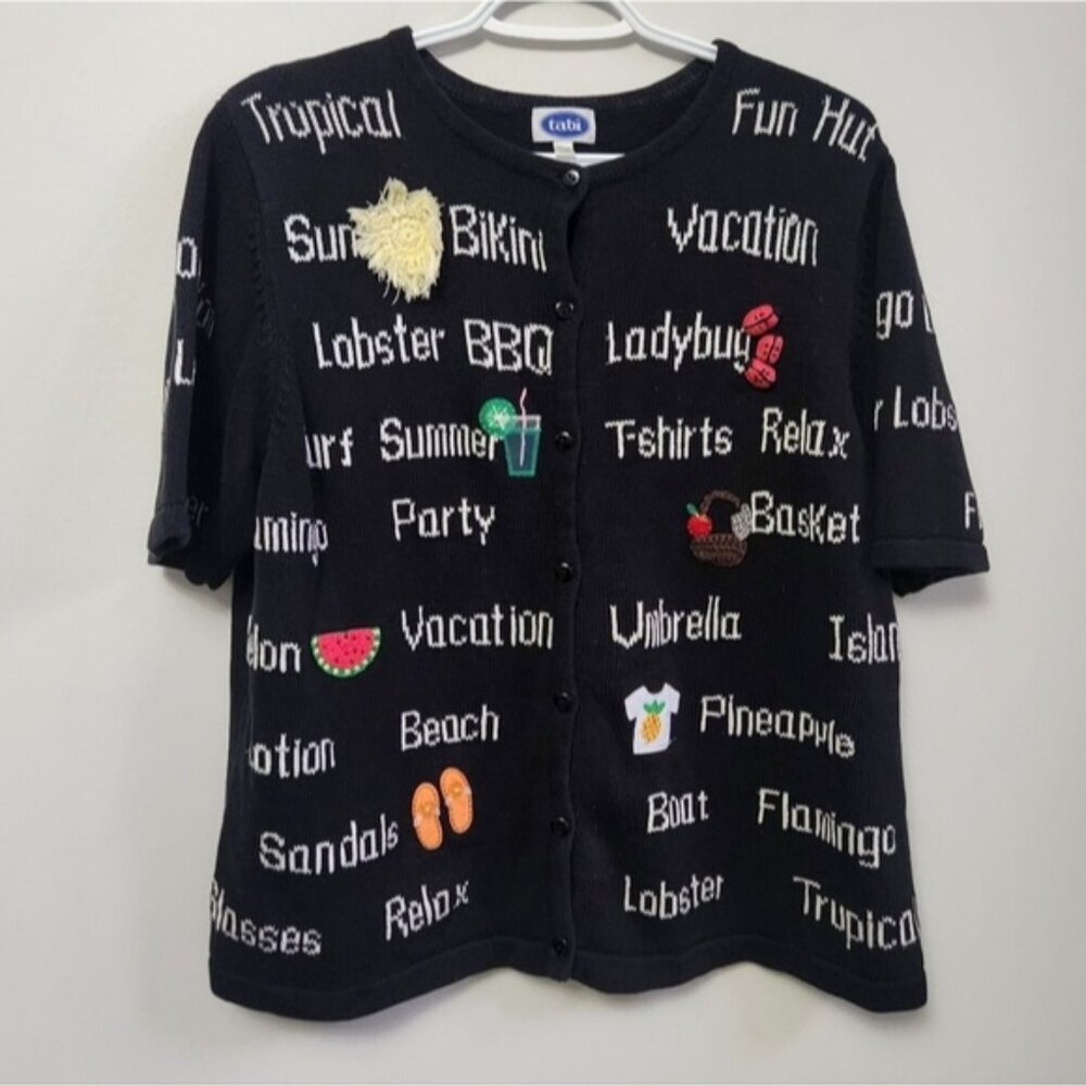 3D Cotton Knit Top Beach Vacation Summer Size Large Tabi